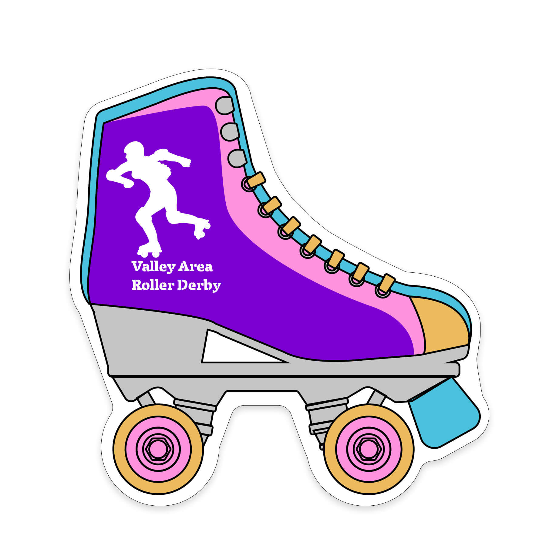 SKATE1-35       - Roller Skate Shaped NoteKeeper™ Magnet 35 Mil                    